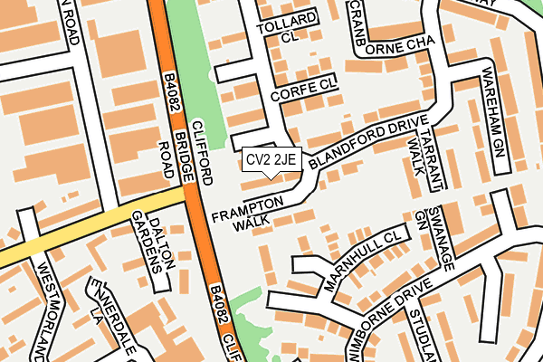 CV2 2JE map - OS OpenMap – Local (Ordnance Survey)