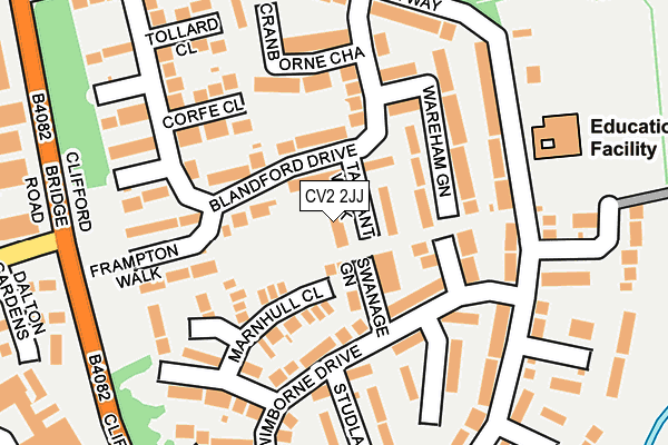 CV2 2JJ map - OS OpenMap – Local (Ordnance Survey)