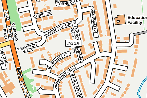 CV2 2JP map - OS OpenMap – Local (Ordnance Survey)