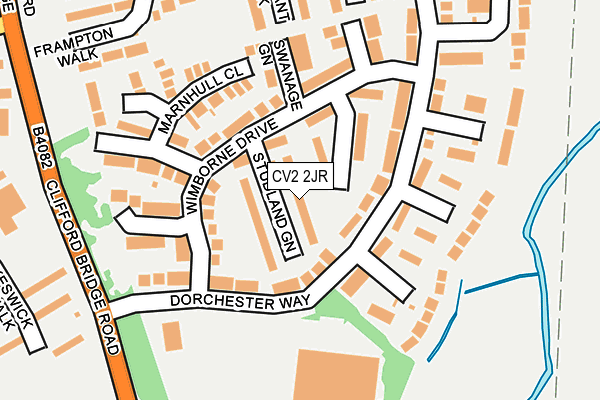 CV2 2JR map - OS OpenMap – Local (Ordnance Survey)