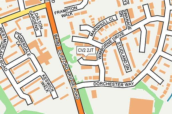 CV2 2JT map - OS OpenMap – Local (Ordnance Survey)