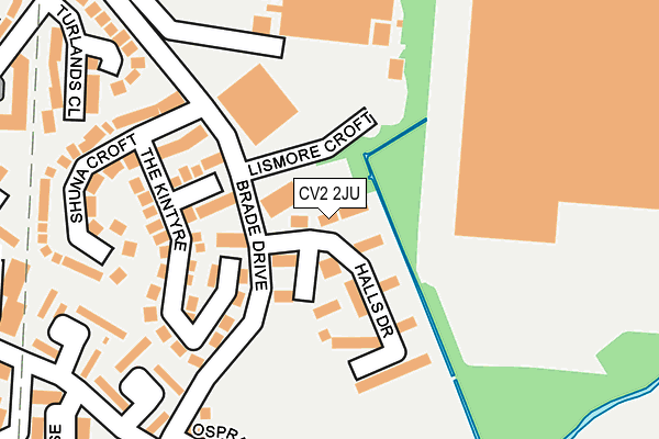 CV2 2JU map - OS OpenMap – Local (Ordnance Survey)