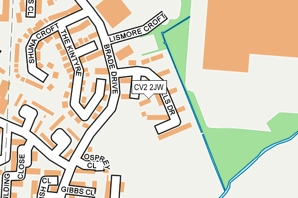 CV2 2JW map - OS OpenMap – Local (Ordnance Survey)