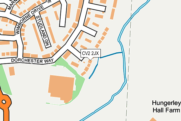 CV2 2JX map - OS OpenMap – Local (Ordnance Survey)