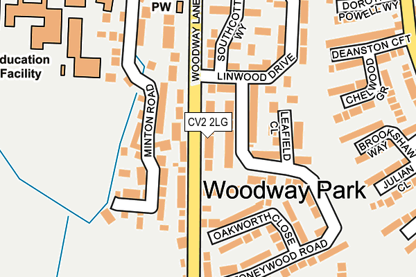 CV2 2LG map - OS OpenMap – Local (Ordnance Survey)
