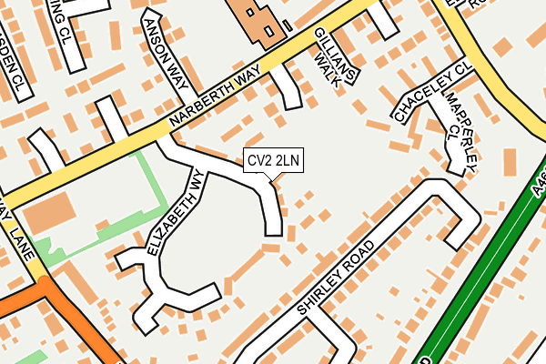 CV2 2LN map - OS OpenMap – Local (Ordnance Survey)