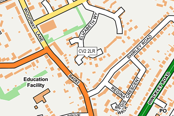 CV2 2LR map - OS OpenMap – Local (Ordnance Survey)