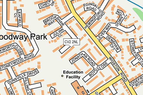 CV2 2NL map - OS OpenMap – Local (Ordnance Survey)