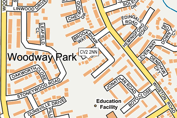 CV2 2NN map - OS OpenMap – Local (Ordnance Survey)