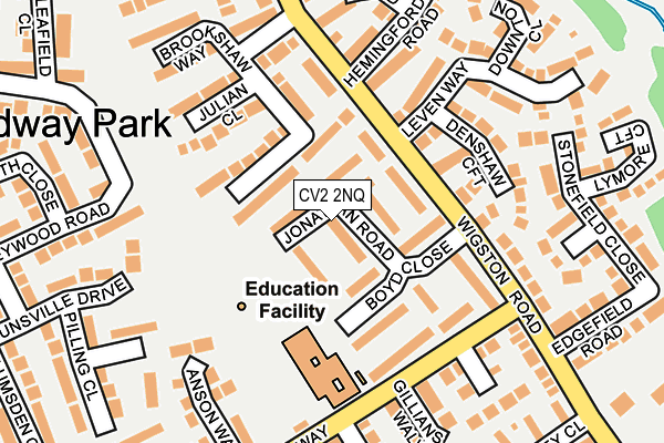 CV2 2NQ map - OS OpenMap – Local (Ordnance Survey)