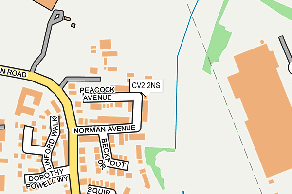 CV2 2NS map - OS OpenMap – Local (Ordnance Survey)