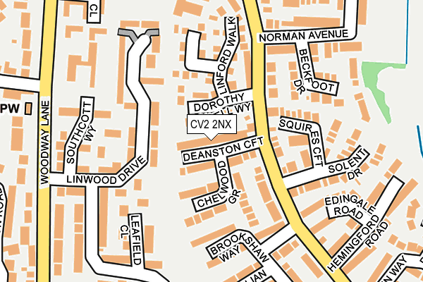 CV2 2NX map - OS OpenMap – Local (Ordnance Survey)