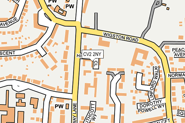 CV2 2NY map - OS OpenMap – Local (Ordnance Survey)