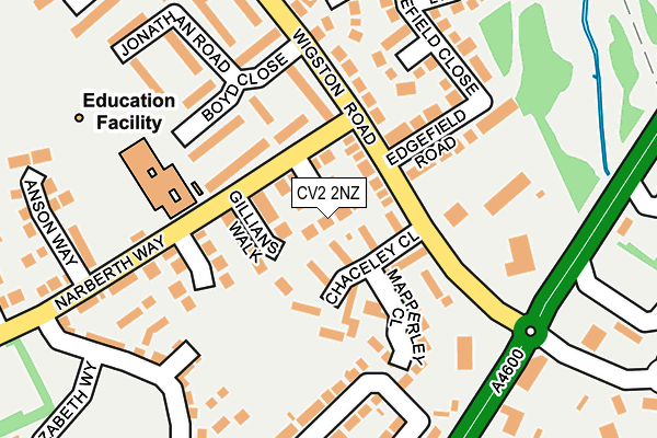 CV2 2NZ map - OS OpenMap – Local (Ordnance Survey)