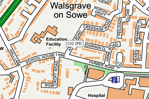 CV2 2PD map - OS OpenMap – Local (Ordnance Survey)