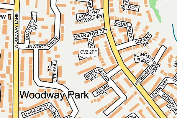 CV2 2PF map - OS OpenMap – Local (Ordnance Survey)