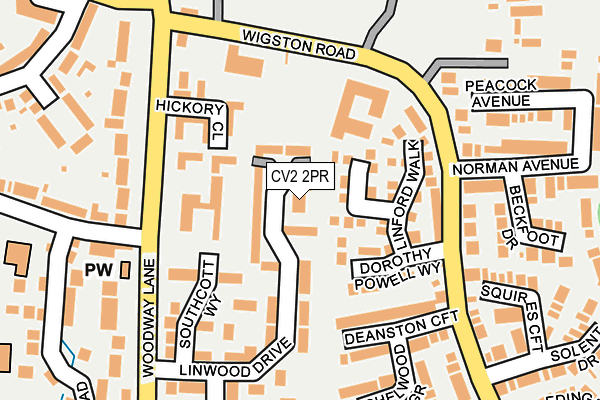 CV2 2PR map - OS OpenMap – Local (Ordnance Survey)