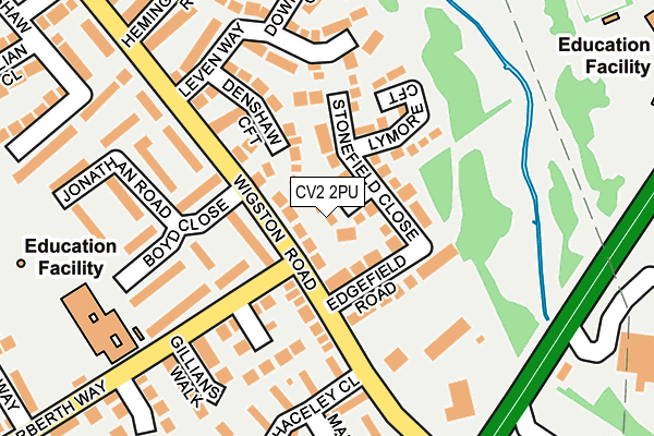 CV2 2PU map - OS OpenMap – Local (Ordnance Survey)