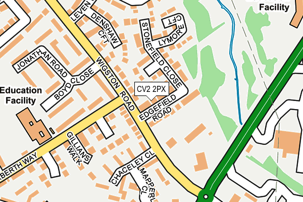 CV2 2PX map - OS OpenMap – Local (Ordnance Survey)