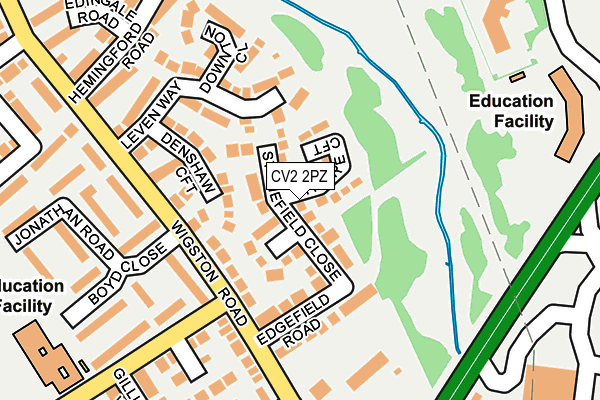 CV2 2PZ map - OS OpenMap – Local (Ordnance Survey)