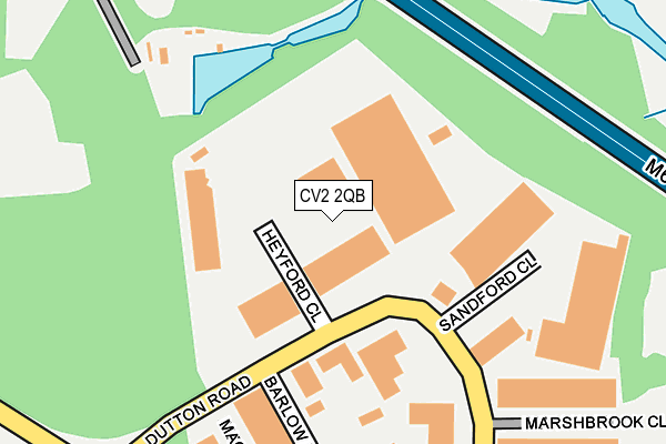 CV2 2QB map - OS OpenMap – Local (Ordnance Survey)