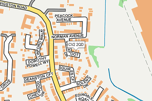 CV2 2QD map - OS OpenMap – Local (Ordnance Survey)