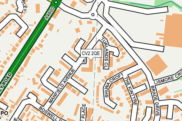 CV2 2QE map - OS OpenMap – Local (Ordnance Survey)