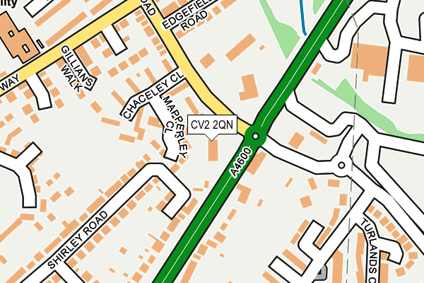 CV2 2QN map - OS OpenMap – Local (Ordnance Survey)