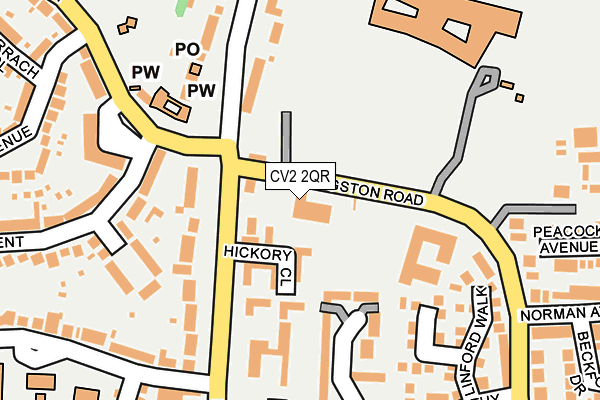 CV2 2QR map - OS OpenMap – Local (Ordnance Survey)