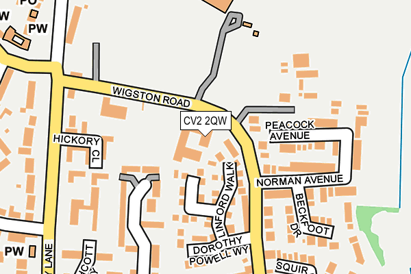 CV2 2QW map - OS OpenMap – Local (Ordnance Survey)