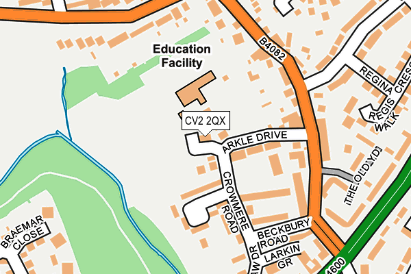 CV2 2QX map - OS OpenMap – Local (Ordnance Survey)