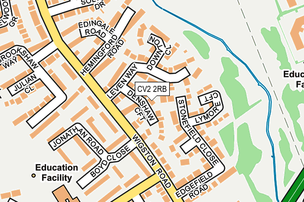 CV2 2RB map - OS OpenMap – Local (Ordnance Survey)