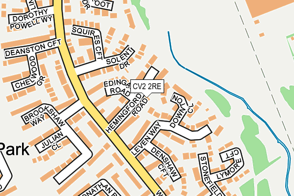 CV2 2RE map - OS OpenMap – Local (Ordnance Survey)