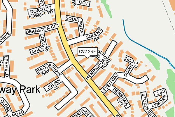 CV2 2RF map - OS OpenMap – Local (Ordnance Survey)