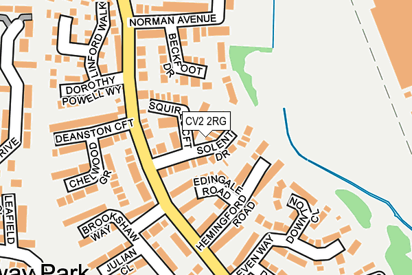 CV2 2RG map - OS OpenMap – Local (Ordnance Survey)