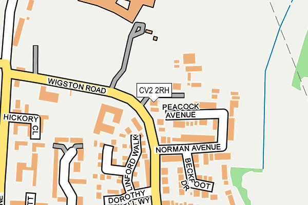 CV2 2RH map - OS OpenMap – Local (Ordnance Survey)