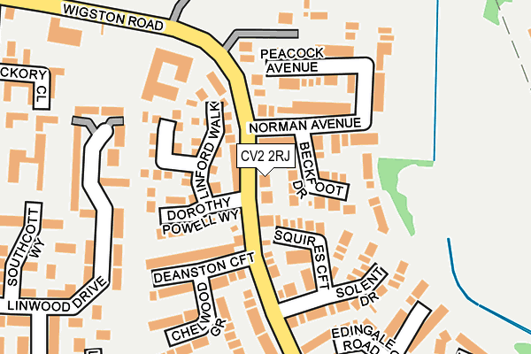 CV2 2RJ map - OS OpenMap – Local (Ordnance Survey)