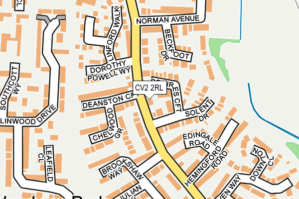 CV2 2RL map - OS OpenMap – Local (Ordnance Survey)