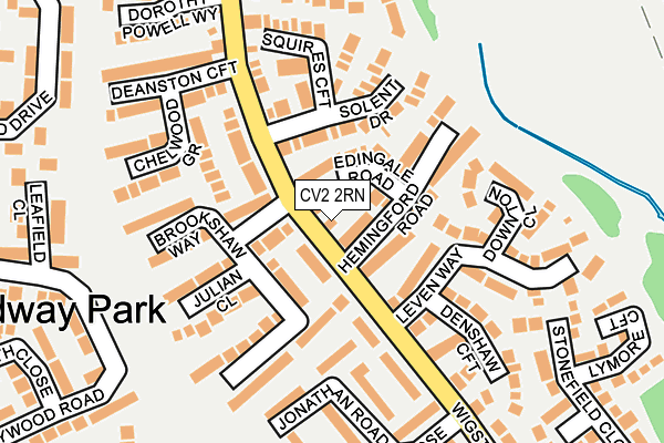 CV2 2RN map - OS OpenMap – Local (Ordnance Survey)