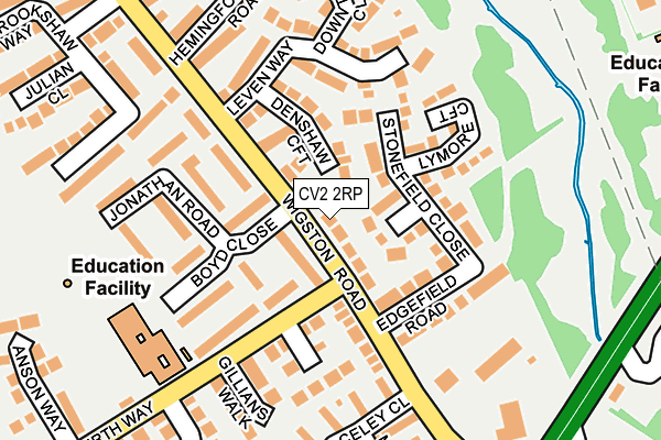 CV2 2RP map - OS OpenMap – Local (Ordnance Survey)