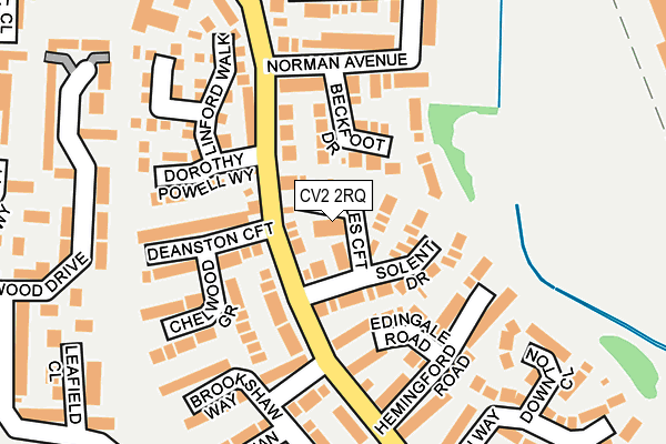 CV2 2RQ map - OS OpenMap – Local (Ordnance Survey)