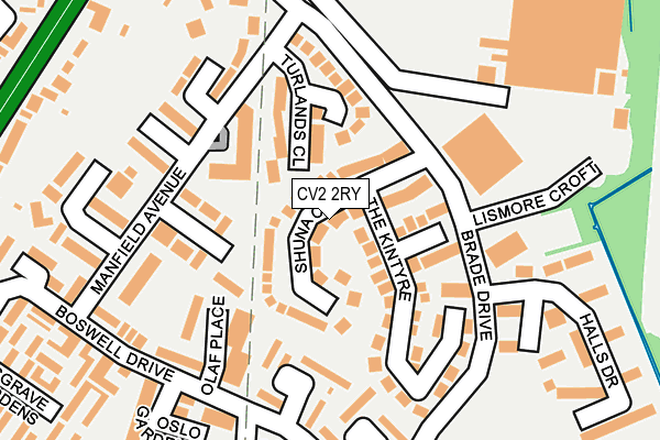 CV2 2RY map - OS OpenMap – Local (Ordnance Survey)