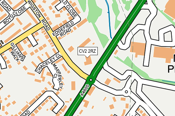 CV2 2RZ map - OS OpenMap – Local (Ordnance Survey)