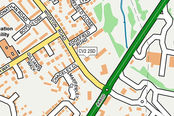 CV2 2SD map - OS OpenMap – Local (Ordnance Survey)