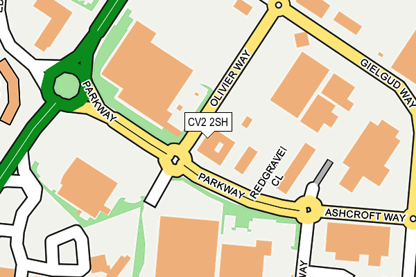 CV2 2SH map - OS OpenMap – Local (Ordnance Survey)