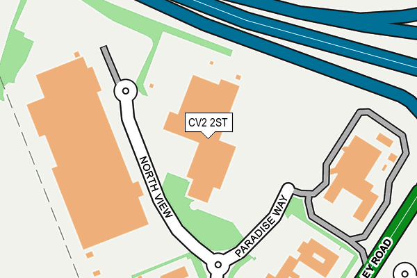 CV2 2ST map - OS OpenMap – Local (Ordnance Survey)