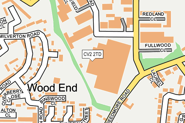 CV2 2TD map - OS OpenMap – Local (Ordnance Survey)