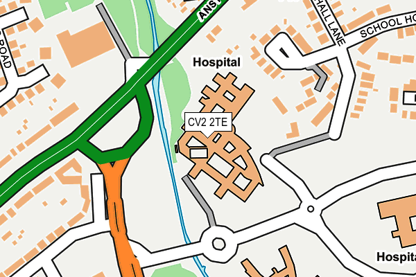 CV2 2TE map - OS OpenMap – Local (Ordnance Survey)