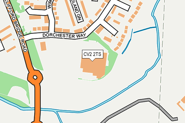 CV2 2TS map - OS OpenMap – Local (Ordnance Survey)