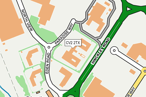 CV2 2TX map - OS OpenMap – Local (Ordnance Survey)